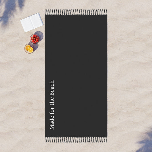 Black Sand-less Beach Towel with Tassels